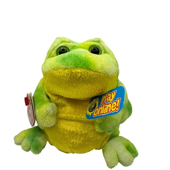 Ty Beanie Babies 2.0 Jumps Frog Plush Toy Online Play Code Unused - Picture 1 of 5